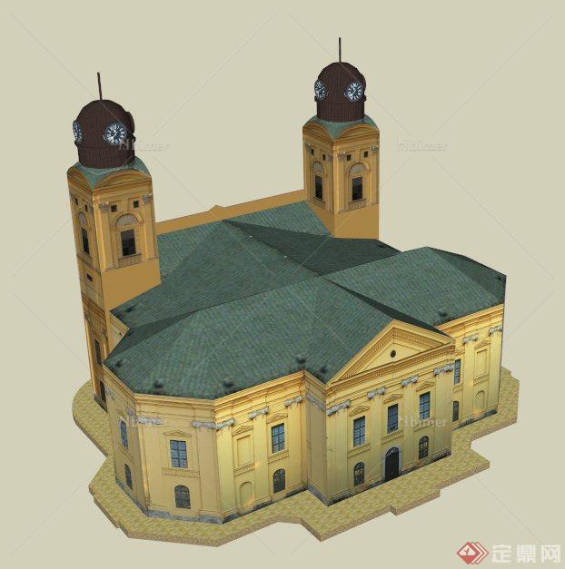 德布勒森新教大教堂建筑设计SU模型