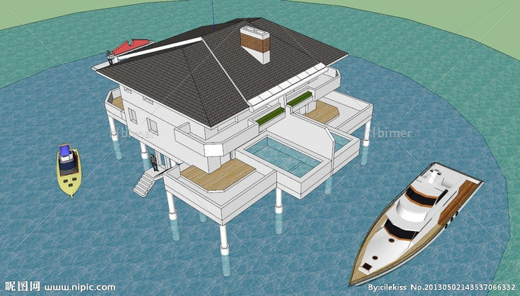 sketchup别墅图片