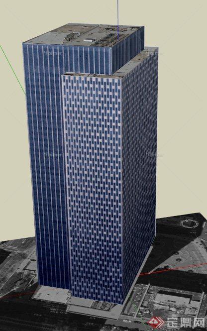 贾维茨联邦办公大楼建筑设计SU模型