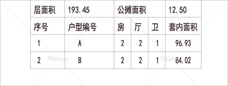 南方 1梯2户 6层 户型