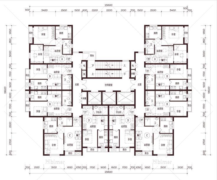  北方 建设部 公租房 1梯10户 33层 户型