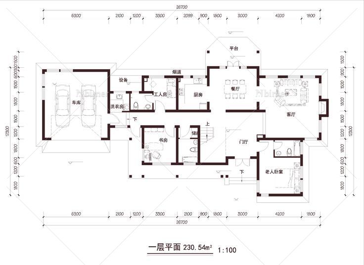  别墅 南入户 