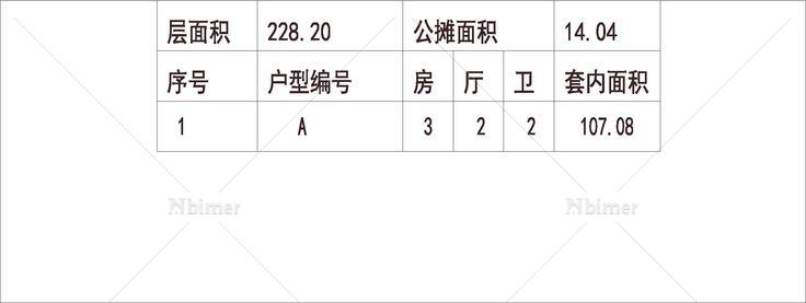  南方 1梯2户 6层 户型