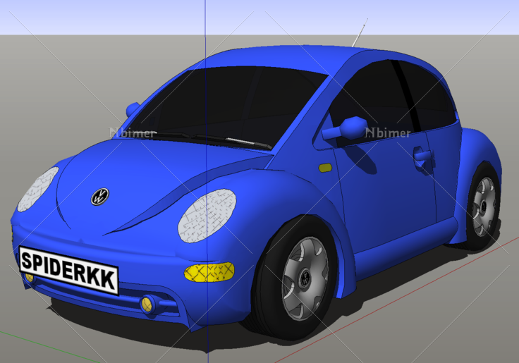 大众甲壳虫汽车SketchUp模型