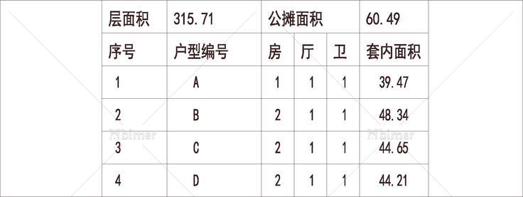 北京 公租房中心 1梯6户 18层 户型 