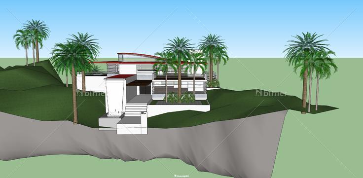 不错的山地别墅单体模型